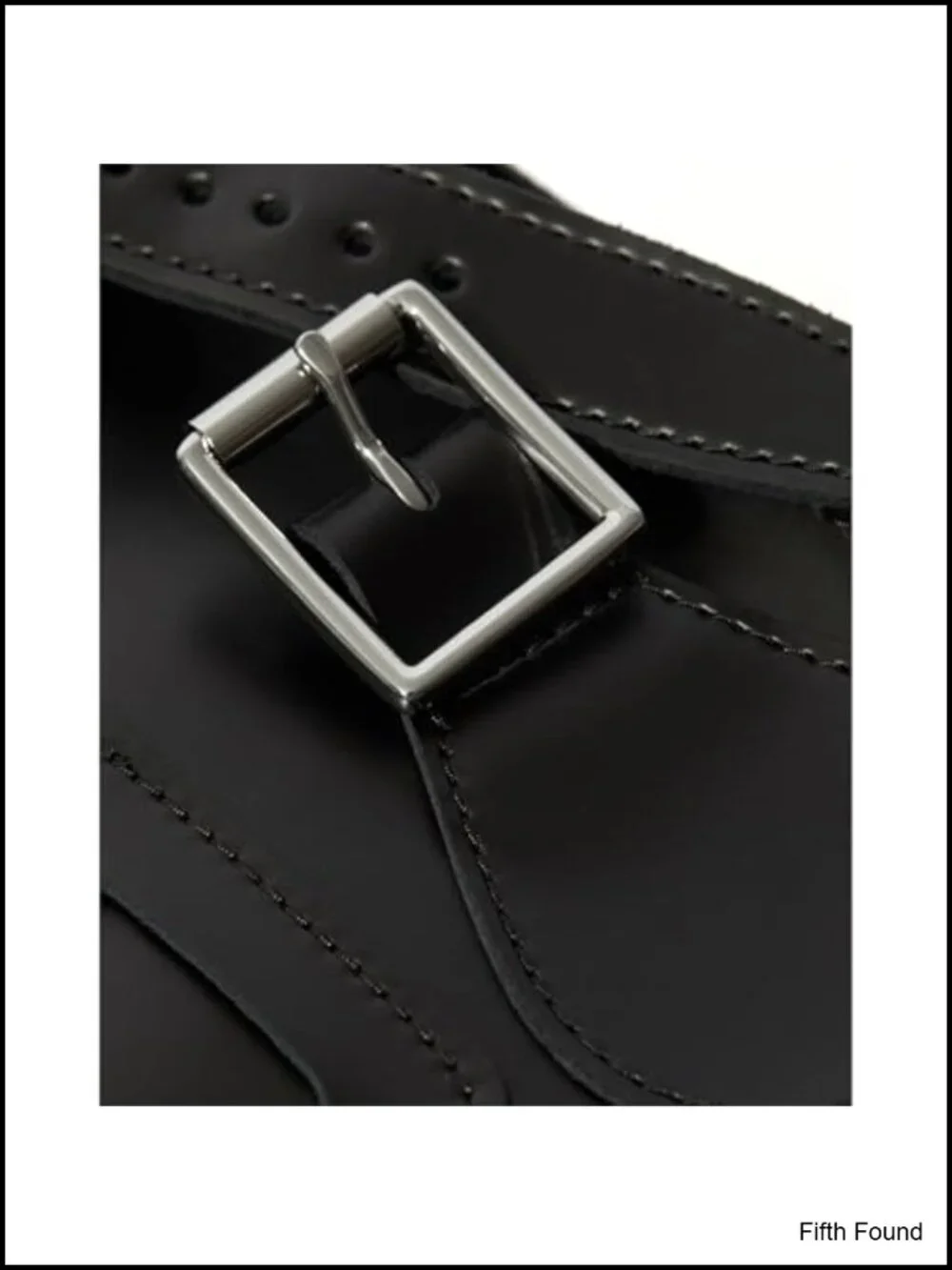 Split Leather Satchel with Buckle Closure
